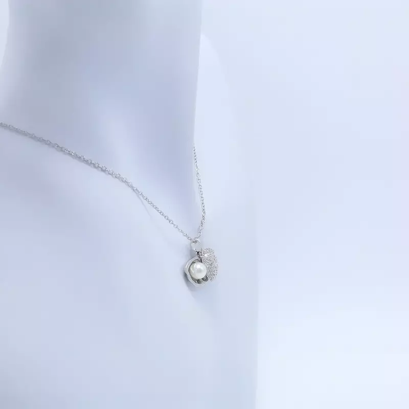 Классическое жемчужное ожерелье из ракушек, модная маленькая свежая цепочка до ключиц с микро-инкрустацией, искусственная подвеска в подарок