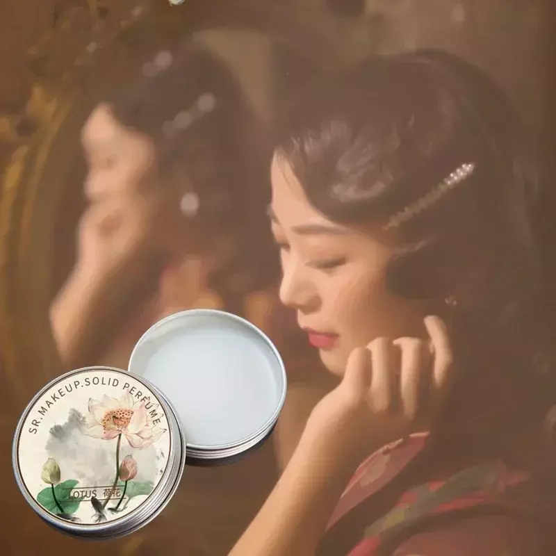 Profumo solido in stile cinese delicato balsamo solido a lunga durata corpo fragranza antitraspirante portatile per le donne profumi tascabili regali