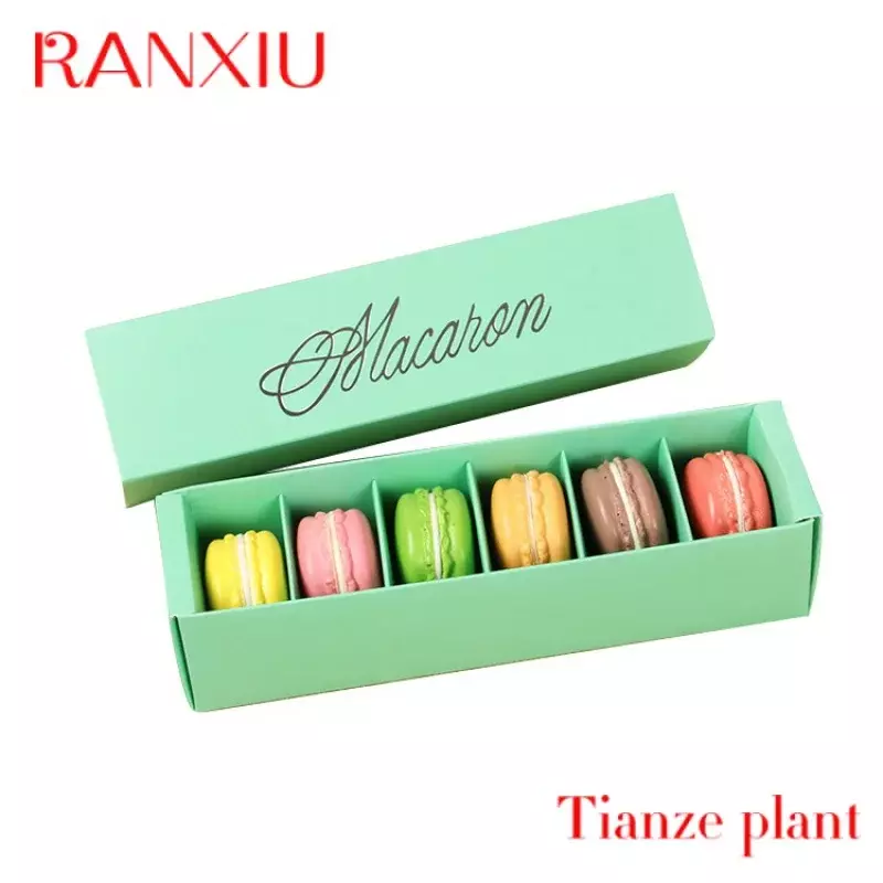 Macaron personalizzato personalizzato 6 confezioni mini scatole per torte con coperchio scatola per imballaggio cassetto per confezione regalo