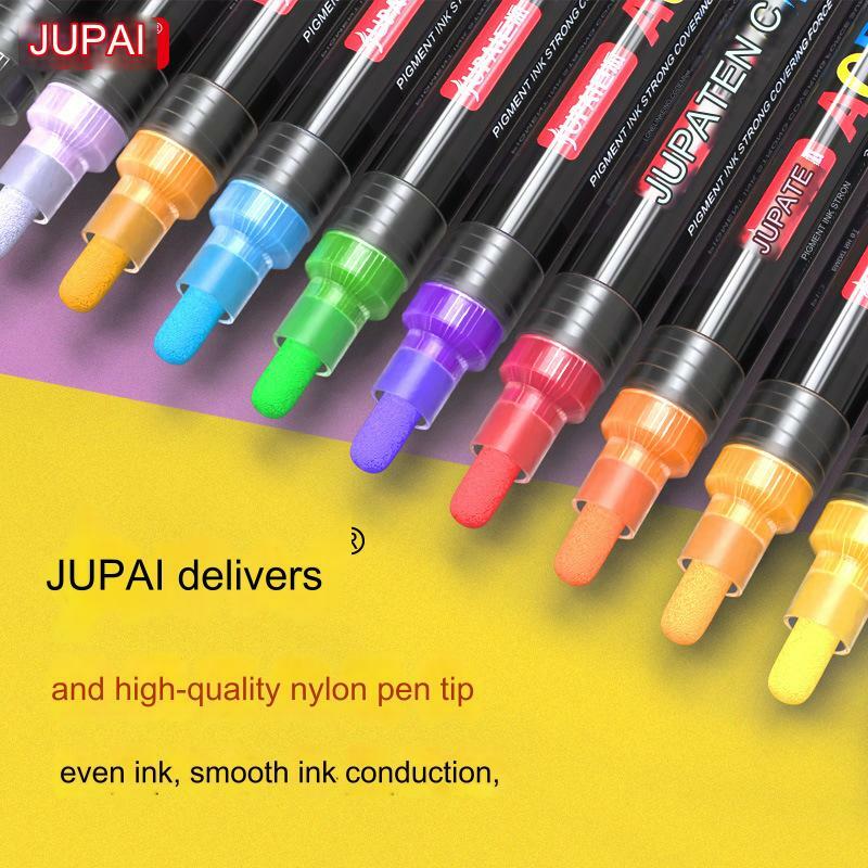 Colori JUPAI penne per pittura acrilica, pennarelli permanenti con inchiostro a base d'acqua di grande capacità 5g per disegnare Manga arti e mestieri forniture