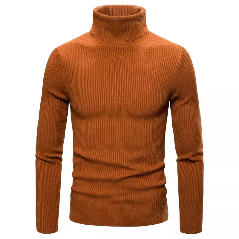 Baju sweter rajut pria, baju Dalaman rajut Semua cocok kasual versi Korea Pria Turtleneck musim gugur dan musim dingin 2023