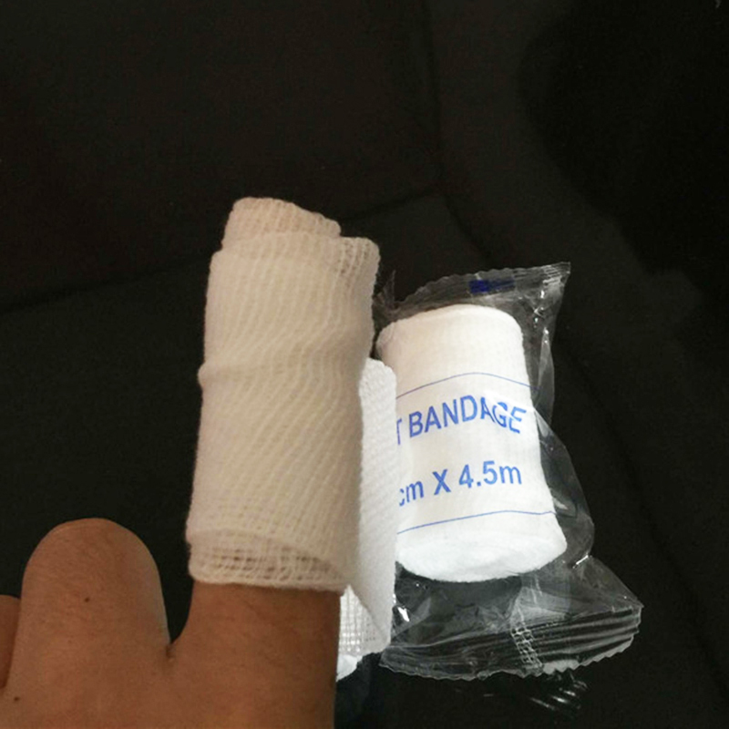 Rolo de bandagem adesiva para ferida, bandagem elástica, kit de primeiros socorros, gaze, médico, atendimento de emergência, 10 pçs/lote, 4,5 m