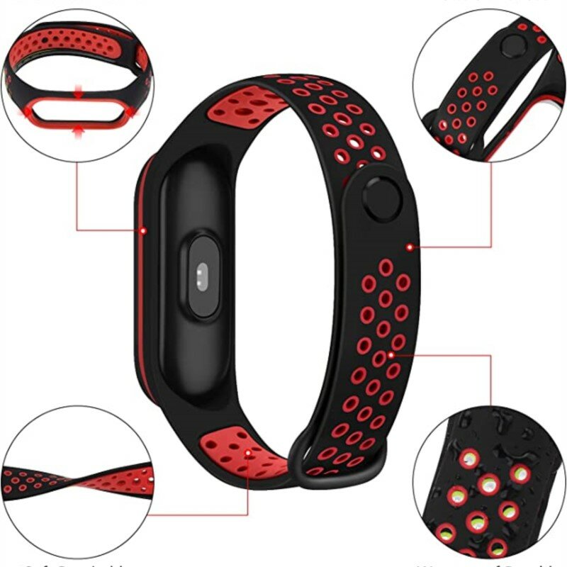 Sport Band For Xiaomi Mi Band 7 6 NFC Silicone Smart Watch Correa miband7 Replacement wrist bracelet on mi band 4 5 6 3 strap