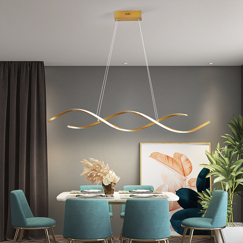 Plafonnier LED suspendu au design moderne, disponible en noir et en blanc, luminaire décoratif d'intérieur, idéal pour un salon, une chambre à coucher, une cuisine ou un restaurant, nouveau modèle
