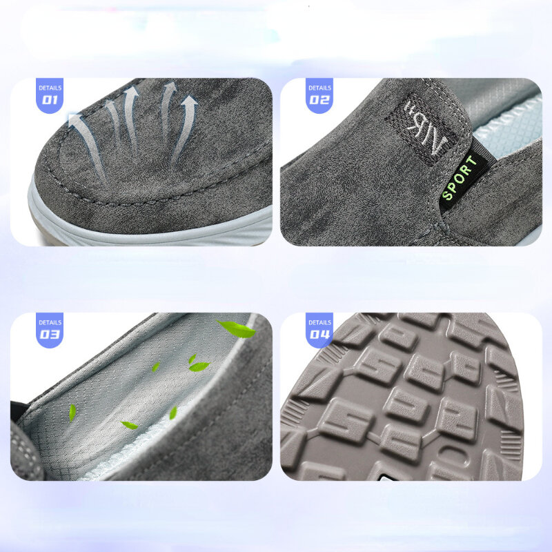 Zapatos informales transpirables para hombre, mocasines cómodos y ligeros de lona, de calidad, suaves, antideslizantes y resistentes al desgaste