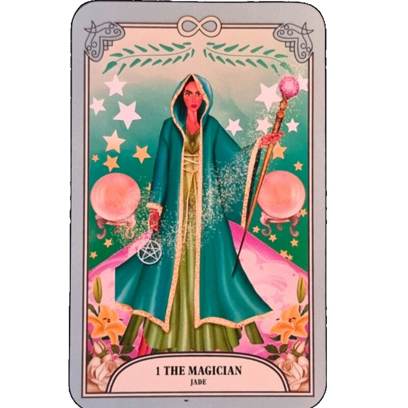 10.3*6cm The Crystal Magic Tarot: memahami dan mengendalikan nasib Anda dengan kartu Tarot 78 buah