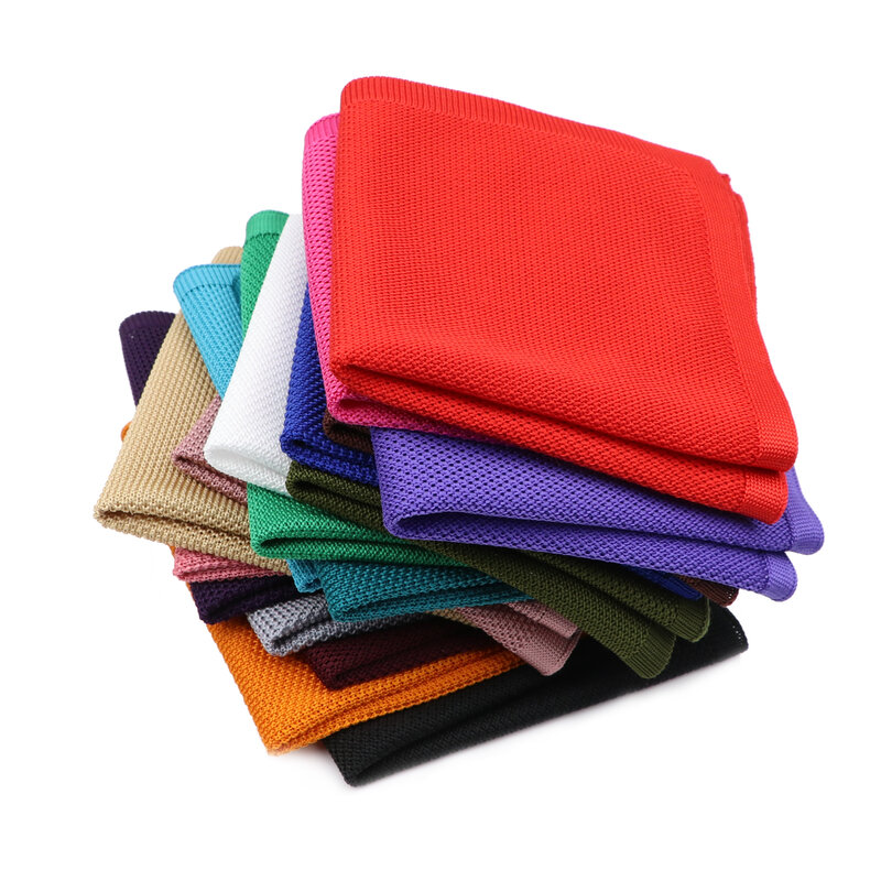 Pañuelo de moda de Color sólido para hombre, toalla roja, azul, rosa, traje de bolsillo, pañuelo cuadrado, regalo de boda, ropa de negocios para hombres