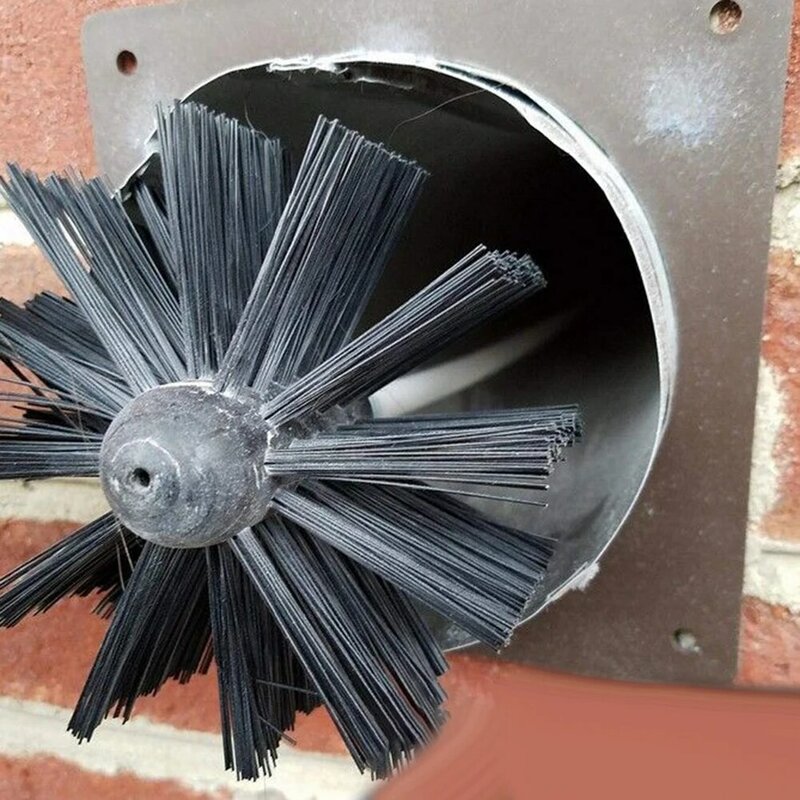 Cepillo de nailon para limpieza de chimenea, práctico y fiable, cabezal de cerdas de 100/150mm, secador de ventilación