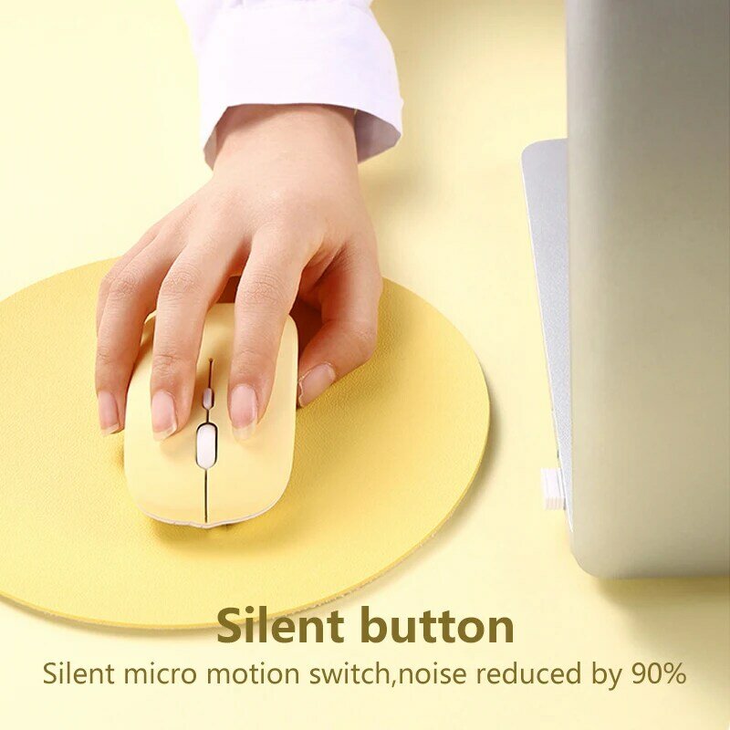 Mouse Bluetooth Nirkabel Portabel Magic Silent Ergonomis Mouse untuk Laptop iPad Tablet Notebook Ponsel Kantor Gaming Mouse