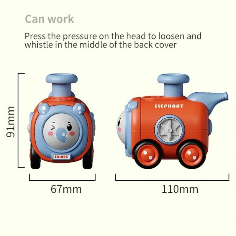 Inertia Toy Car Press modalità avanti cambio facciale con fischietto piccolo treno resistente agli urti Cartoon Car interazione genitore-figlio