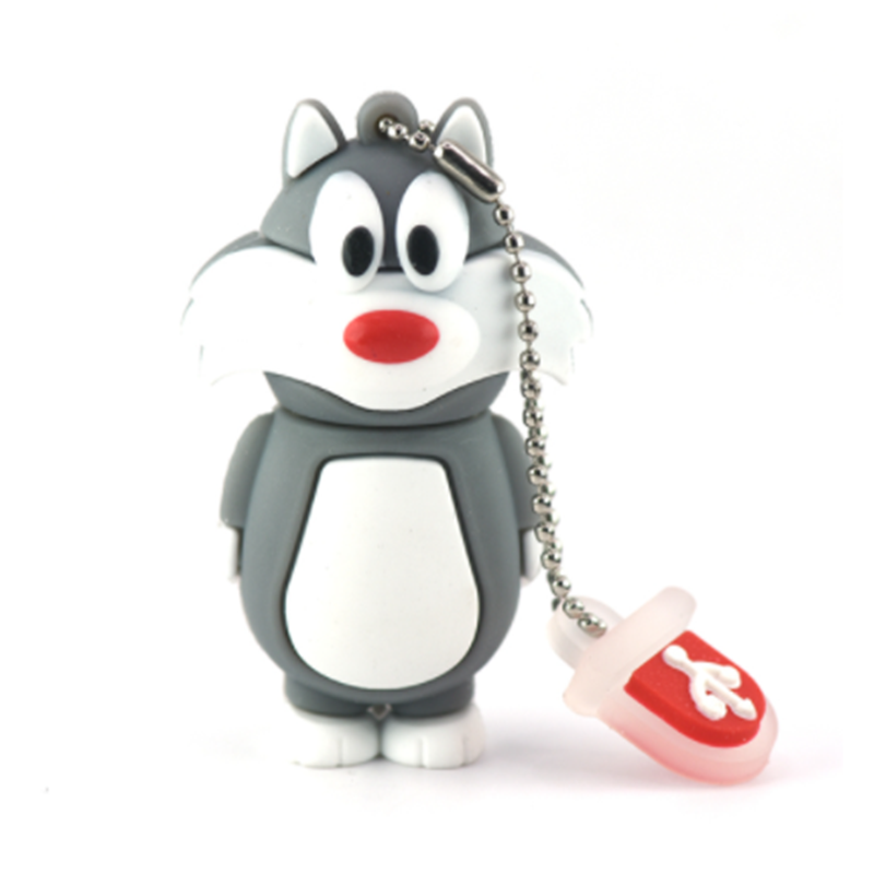 Clé USB en forme d'animal, chat noir, chaton mignon de dessin animé, clé USB, cadeau créatif, 32 Go, 4 Go, 8 Go, 16 Go, 64 Go, 128 Go, 256 Go