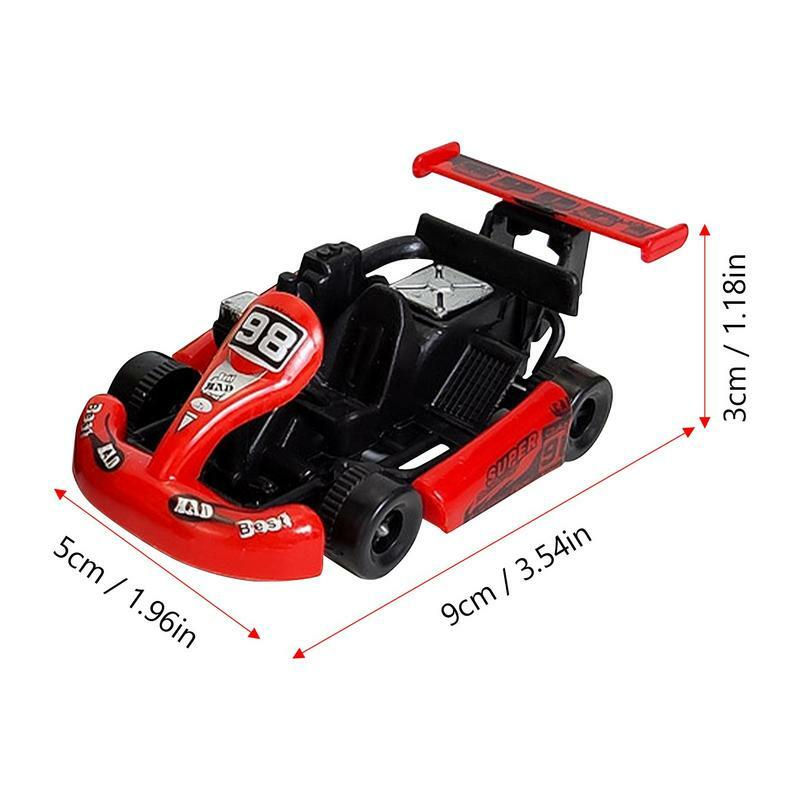 Children's Mini Kart Toy Portable No Battery Friction Powered Racing Car Model for Develop Hand-Eye Coordination Random Color