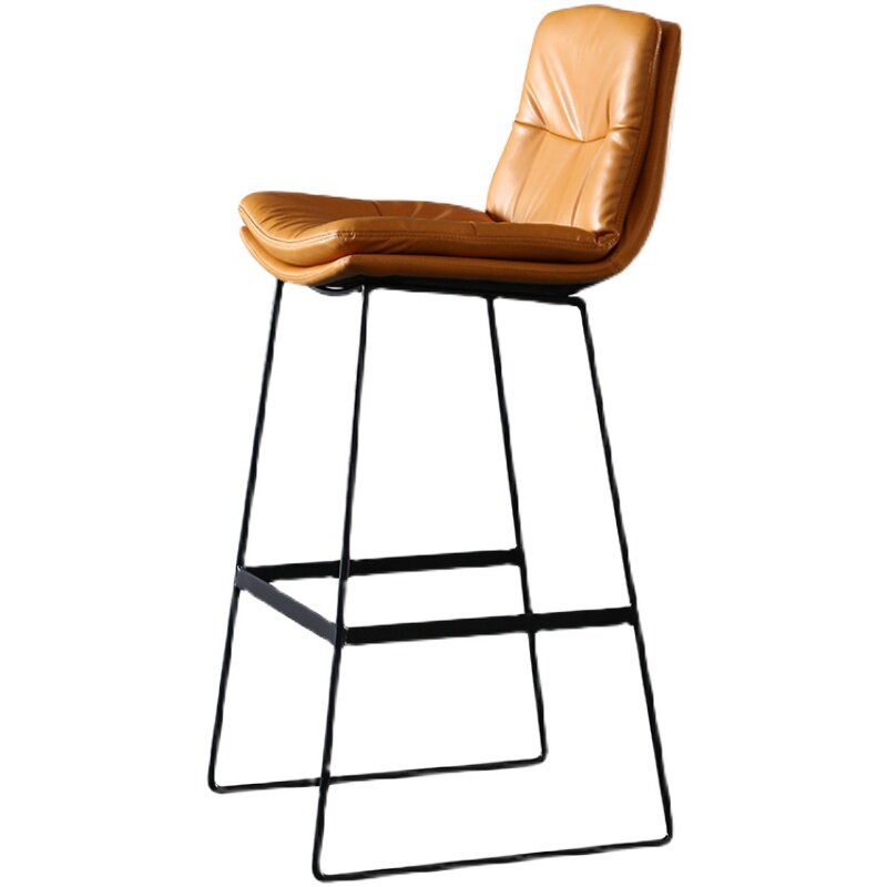 หรูหราเก้าอี้บาร์โมเดิร์นเรียบง่าย Home Bar เก้าอี้ Nordic ด้านหน้าโต๊ะเก้าอี้บาร์สุทธิแฟชั่นมีชื่อเสียงพนักพิงสูงสตูล
