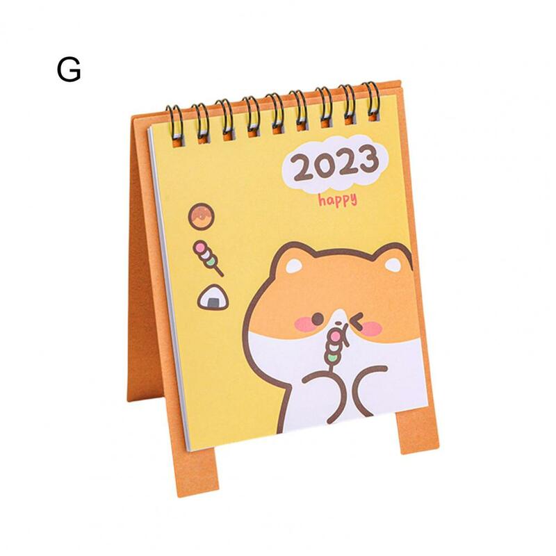 Prático bom 2023 mini calendário de papelaria decoração mesa leve 2023 calendário tamanho compacto para o agregado familiar