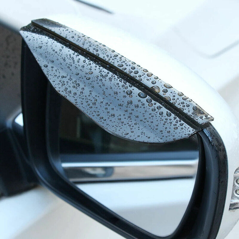 กระจกมองหลังรถยนต์2ชิ้นที่บังฝนคิ้วคาร์บอนไฟเบอร์ป้องกันกระจกด้านข้างมองหลัง