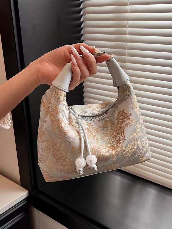 DROZENO Niche embroidery new female Chinese bag 2024 summer single shoulder crossbody bag Chinese style handbag