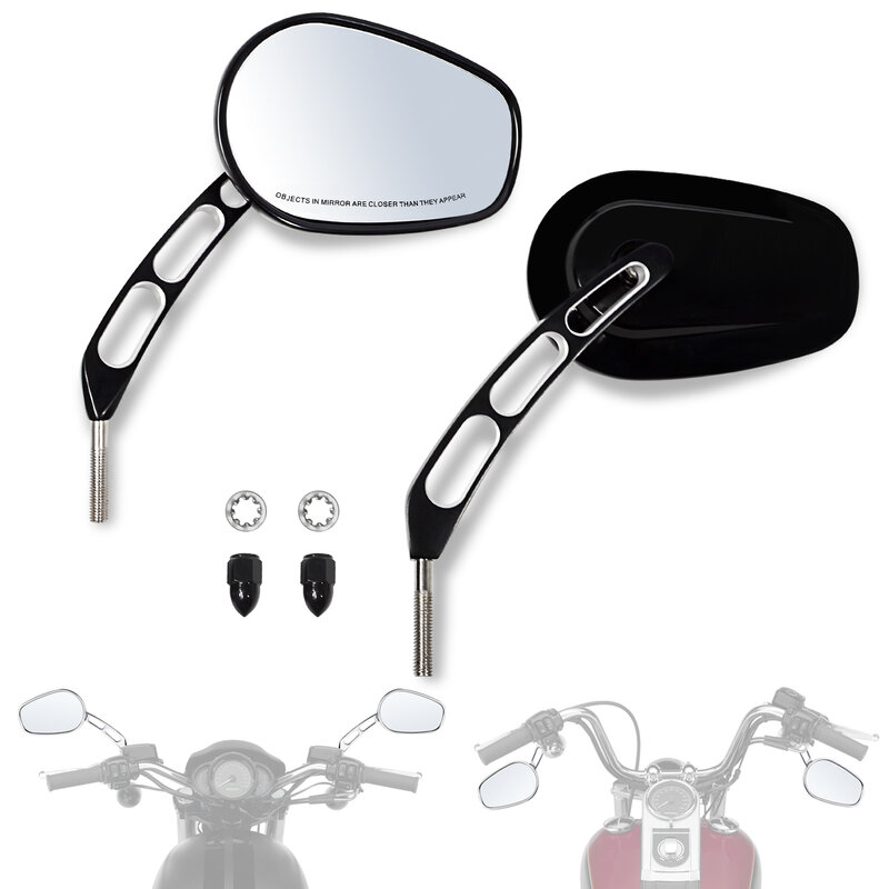 8MM Motorcycles Mirrors  Moto Accessories Rear View Side Mirror For Harley Davidson Touring Road 360° Glide Sportster 1984-2024