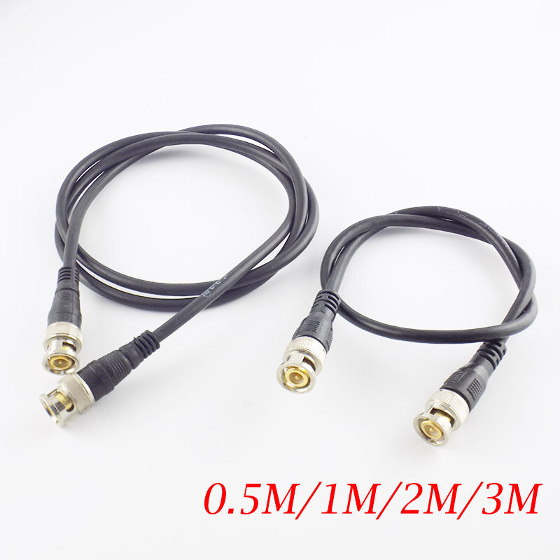 Câble adaptateur mâle vers mâle pour caméra CCTV, connecteur BNC, accessoires de caméra BNC, 75ohm, 0.5m, 1m, 2m, 3m