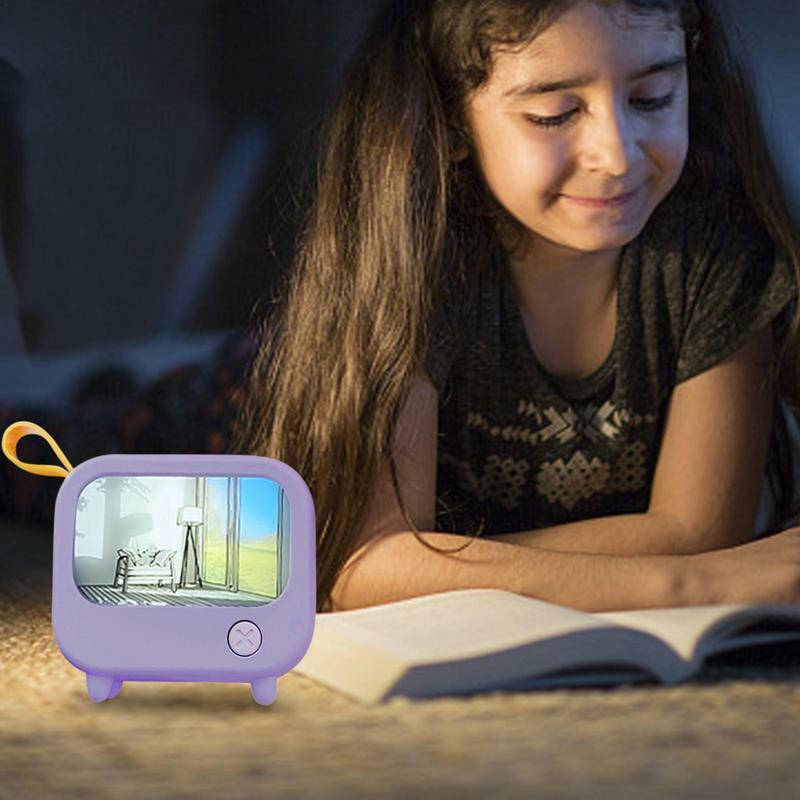 Obraz telewizyjny lampka nocna z USB LED lampa akumulatorowa słodka lampka nocna ozdoba na biurko dekoracja domu prezent urodzinowy dla dzieci