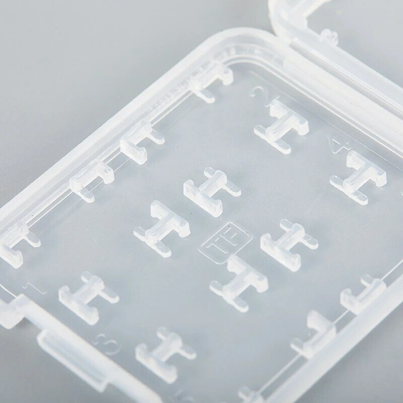 투명 보호 홀더 마이크로 박스 1 개, SD SDHC TF MS 메모리 카드 보관 케이스 플라스틱 상자