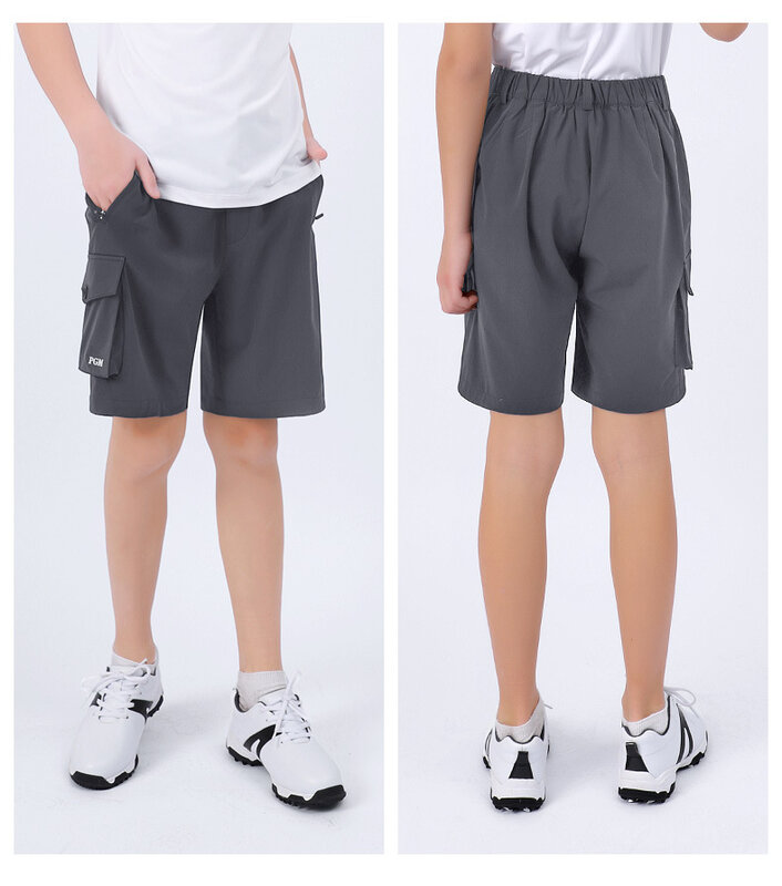PGM Одежда для мальчиков для гольфа летние Молодежные брюки с эластичным поясом дышащие быстросохнущие шорты