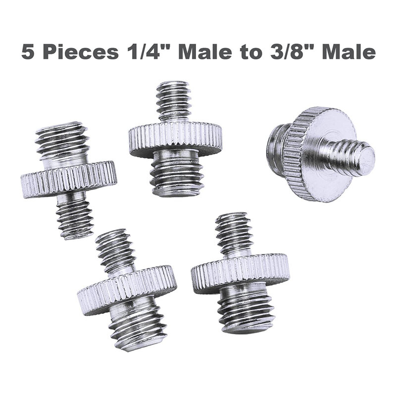 20 Pieces 1/4 Inch and 3/8 Inch Converter Threaded Screws Adapter Mount Set for Camera/ Tripod/ Monopod/ Ballhead