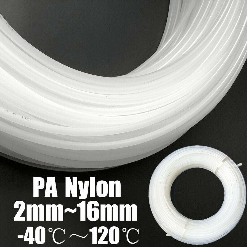 PA rura nylonowa pneumatyczne powietrze przewód rurowy olej i paliwo plastikowa rura biały ID 2 ~ 14mm olejoodporny przewód kwasowy odporny na zasadowe ph 120 ° c