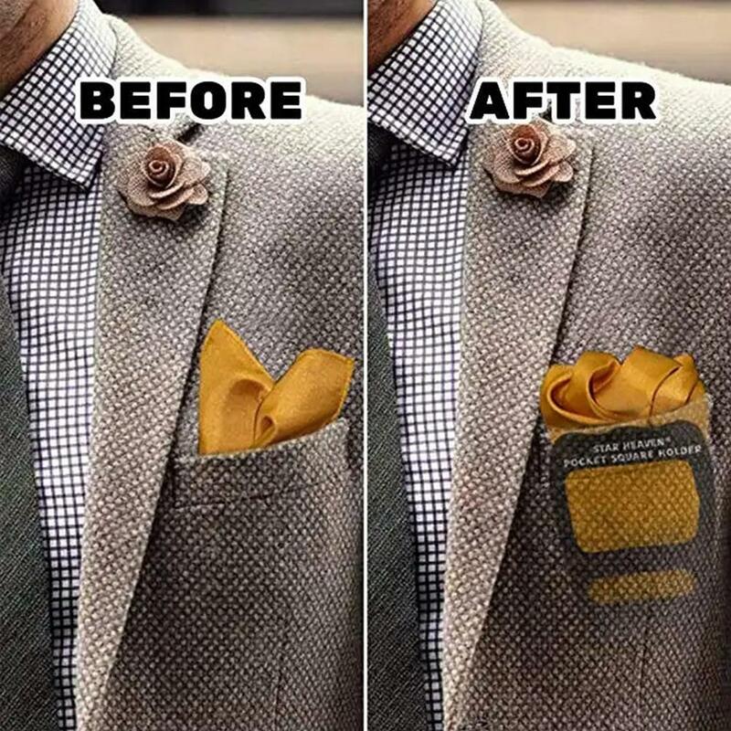 Fashion Pocket Square Holder Handkerchief Keeper Organizer Man Prefolded Handkerchiefs For Gentlemen Suit Wearing Accessory