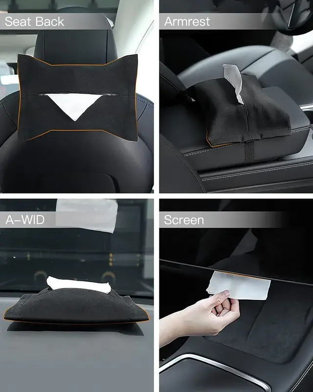 Автомобильный скрытый держатель для салфеток Tesla Model 3 Y, подлокотник, салфетка на заднее сиденье, сумка для хранения в центральной консоли, автомобильные аксессуары