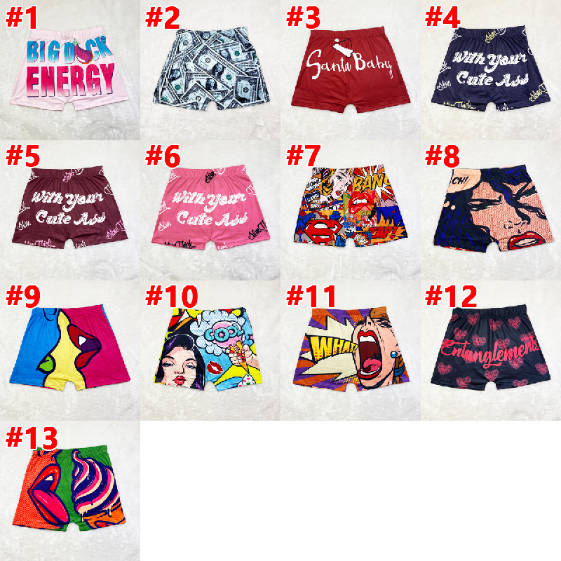 Y2K Fashion Trend Color Letter Printing High Waist Elastic Ladies Large Candy Snacks Shorts Women's Shorts