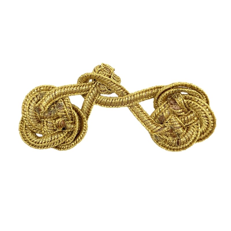 Vintage złoty drut chińskie guziki zapinane na węzeł tradycyjny ornament Cheongsam M6CD
