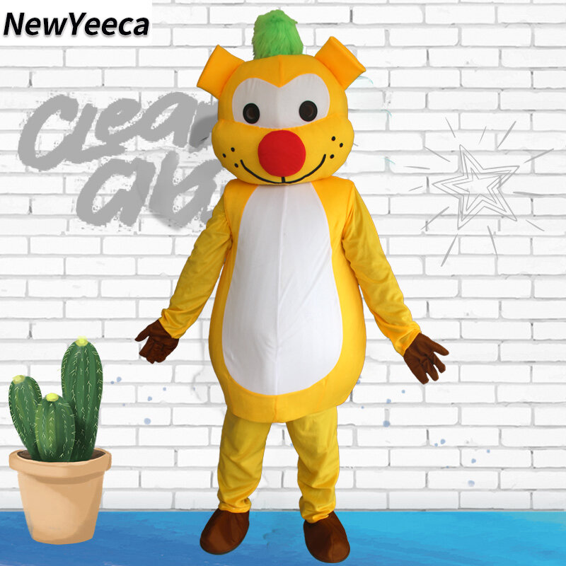 Neue gelbe Baby puppe Cartoon Maskottchen Kostüm erwachsene Kinder Cosplay Leistung Geburtstag Requisiten Puppe passt zu hochwertigen Outfits