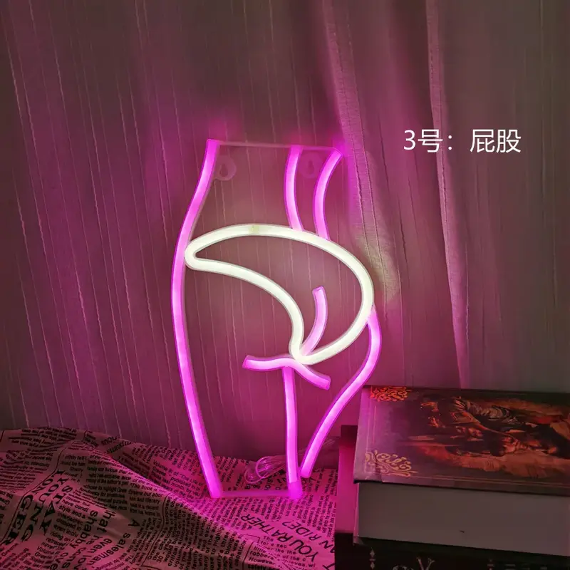Lady Body LED Neon Light Sign Girl modello femminile acrilico Wall Art Lamp Decor per Home Party Wedding Holiday Night Lamps regalo di natale