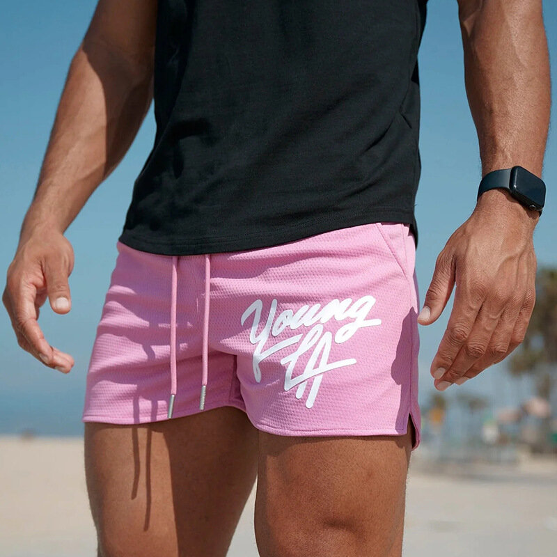 Шорты Y2k мужские до колен, быстросохнущие сетчатые повседневные спортивные штаны, спортивные штаны для бега, баскетбола, фитнеса, в американском стиле, летние