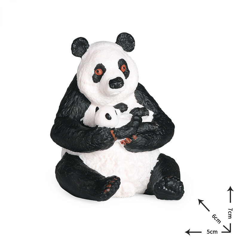 Modelo de animal salvaje de simulación sólida para niños, juguete de panda gigante, decoración de escena, cognición de ciencia y educación transfronteriza