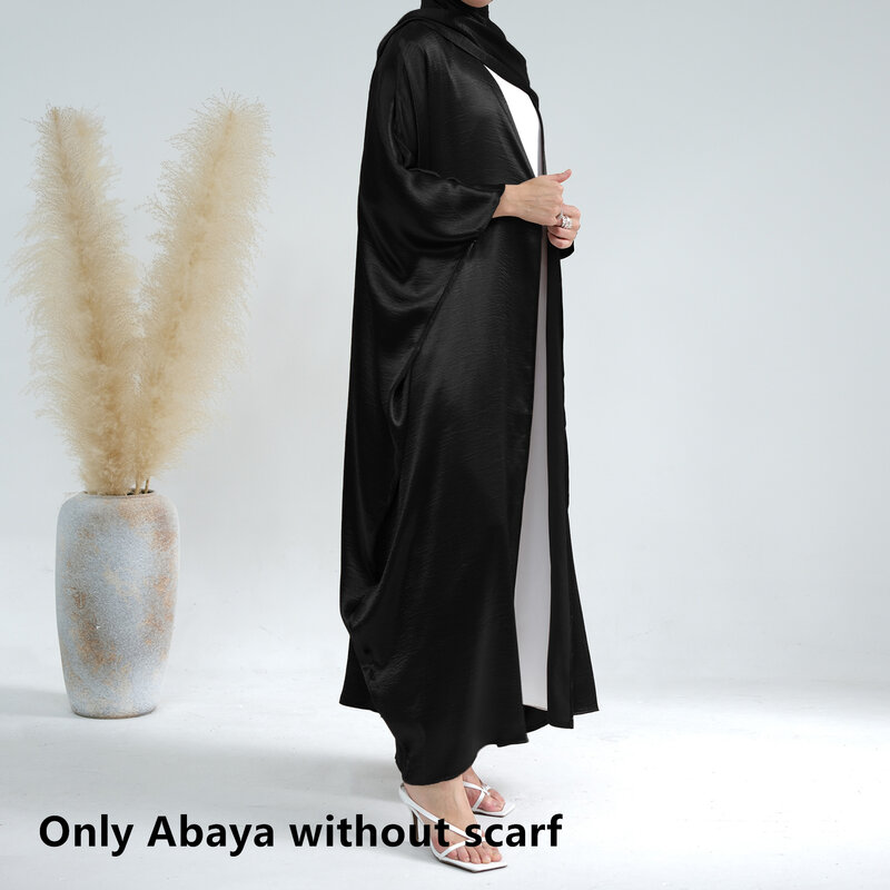 Kardigan Kimono lengan kelelawar wanita Muslim jubah sederhana musim gugur Abaya Dubai Turki Kaftan Lebaran Islam Jalabiya jubah sopan