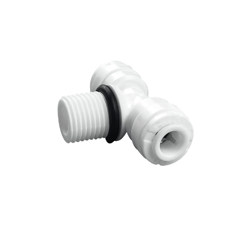 Raccordo per tubo dell'acqua RO 1/4 OD tubo 1/4 "filettatura maschio BSP con anello di tenuta sistema di connettori rapidi in plastica purifica confezione da 10 pezzi