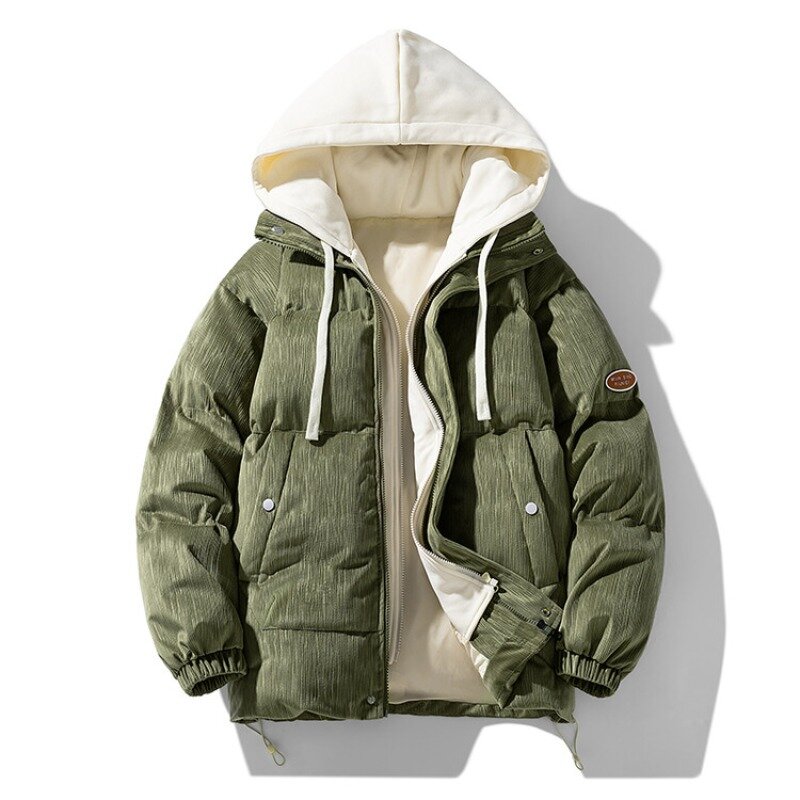 ¡5 colores! Abrigo cálido de algodón con capucha para hombre, chaqueta gruesa a la moda, novedad de invierno, 2023
