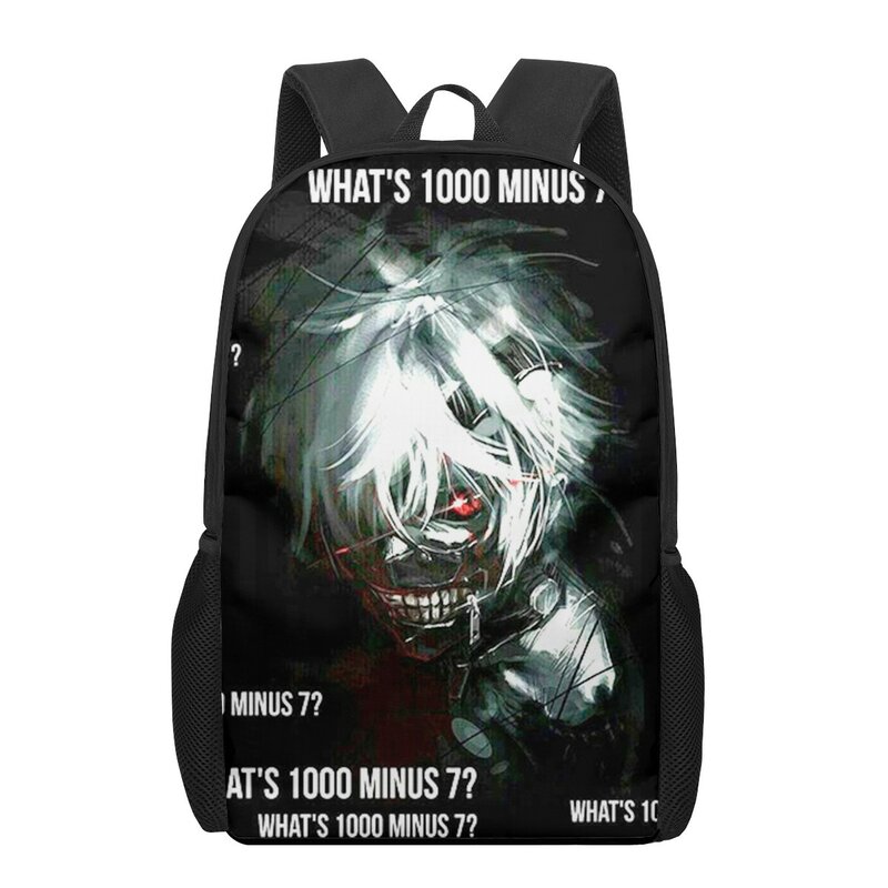Anime tóquio ghouls 3d impressão sacos de escola para meninos meninas estudantes primários mochilas crianças saco de livro mochila volta pacote