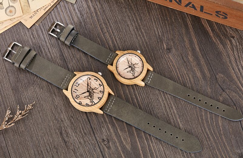 2022สร้างสรรค์ไม้นาฬิกาผู้ชายผู้หญิงคู่ควอตซ์เลียนแบบไม้ไผ่ไม้นาฬิกา Minimalist นาฬิกานุ่มหนังสีน้ำตาลนาฬิกาข้อมือ