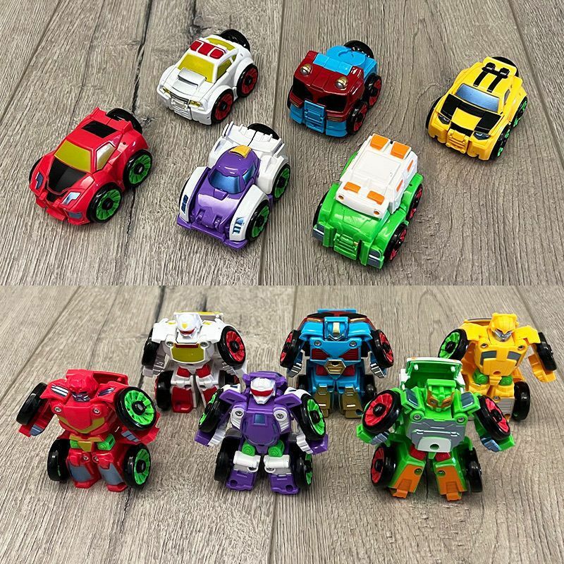 Vehículo de deformación para niños, juguetes de inercia de colisión de coche, un clic, vehículos de Robot deformado, regalos de juguete para niños, CarsToyCar