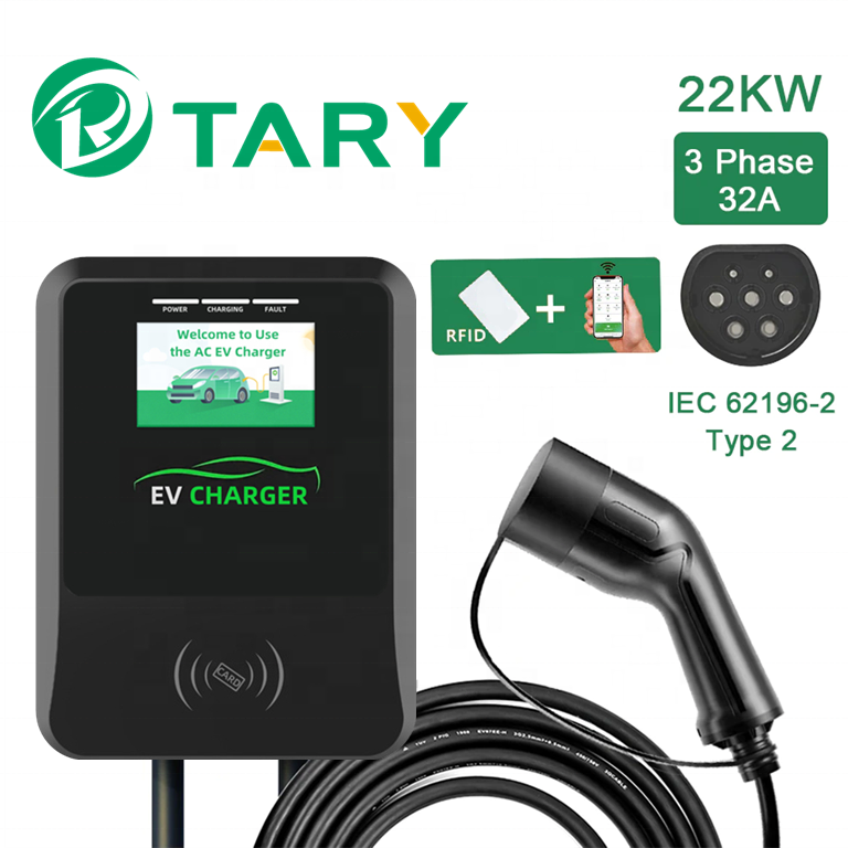 Hot sale ac ev charger 40kw 380v ev charging station 3 phase gbt wall mount charger ev charger
