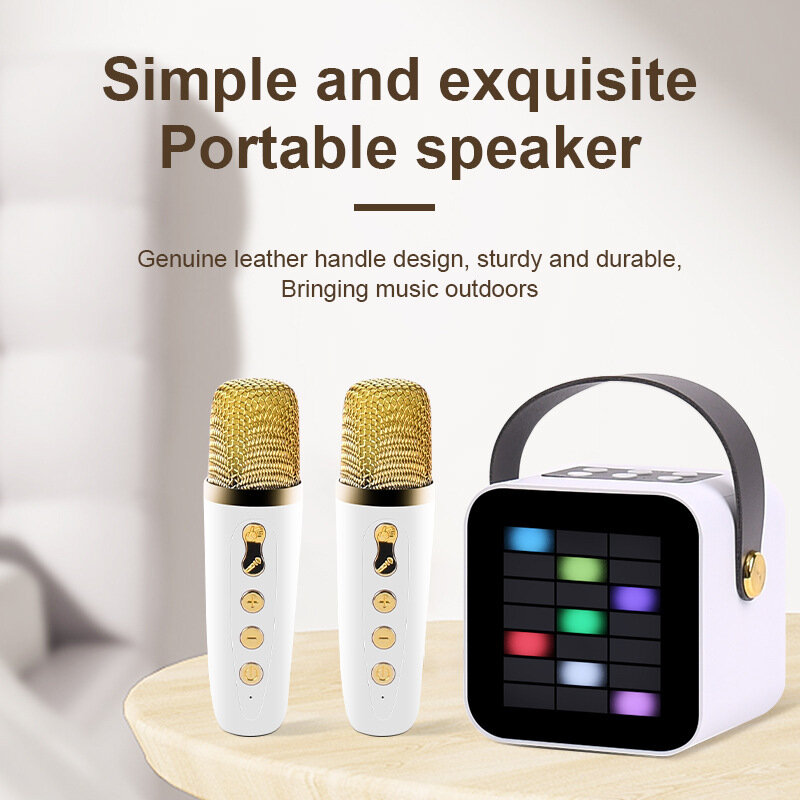 Altavoz de alta gama con Bluetooth para niños, altavoz pequeño con micrófono de Karaoke Ktv para el hogar, columna de altavoz profesional para cantar