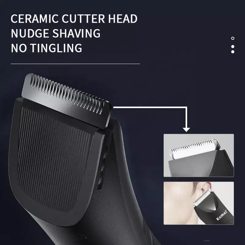 Tondeuse à cheveux électrique sans fil pour tout le corps, barbier professionnel avec base, machine de coupe de cheveux