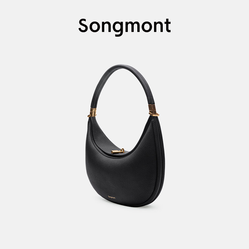 Songmont 여성용 럭셔리 브랜드 패션 문 백, 싱글 숄더 언더암 백, 크로스 바디 백