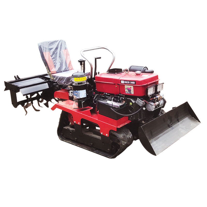 multifunctional cultivators Cheap and efficient  mini crawler tiller rotary