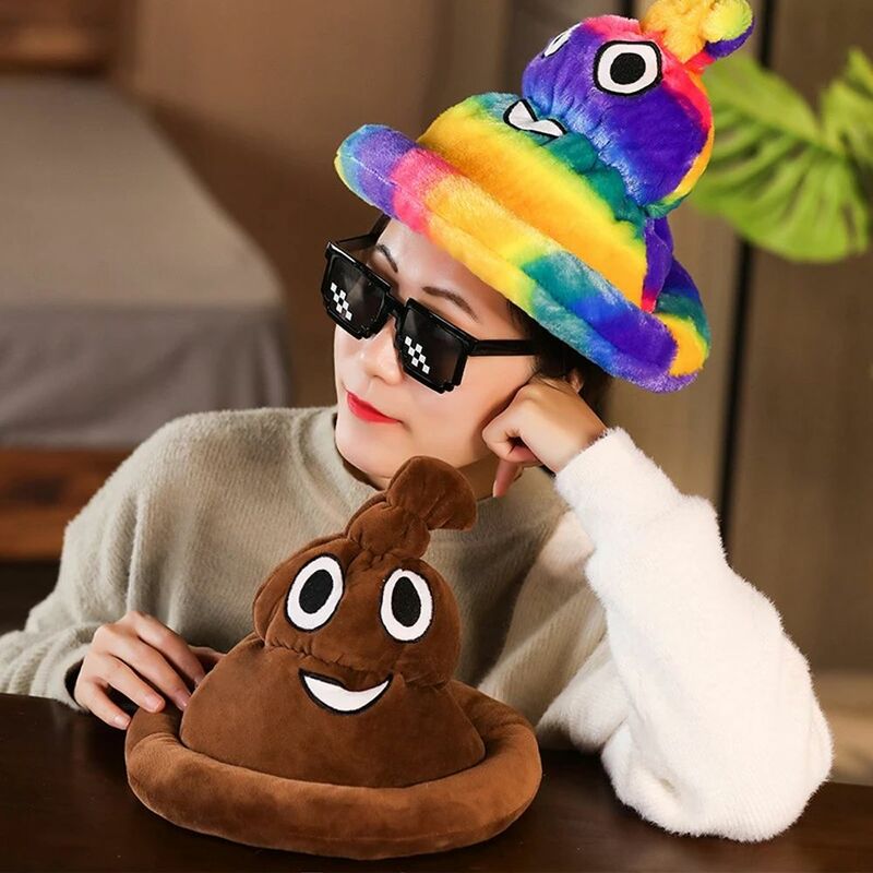 Gift Plushie Dolls Poo Stuffed Toy Cartoon Doll Soft Toy Brown Poo Plush Toy Hat Toy Colorful Poo Plush Toy Poo Plush Doll
