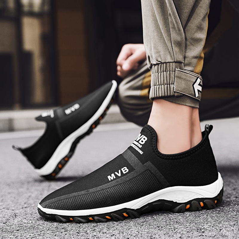 Fashion Men Sneakers Slip-on Mesh Casual Shoes Lightweight Sport Shoes for Man High Quality Walking Outdoor Shoes for Men