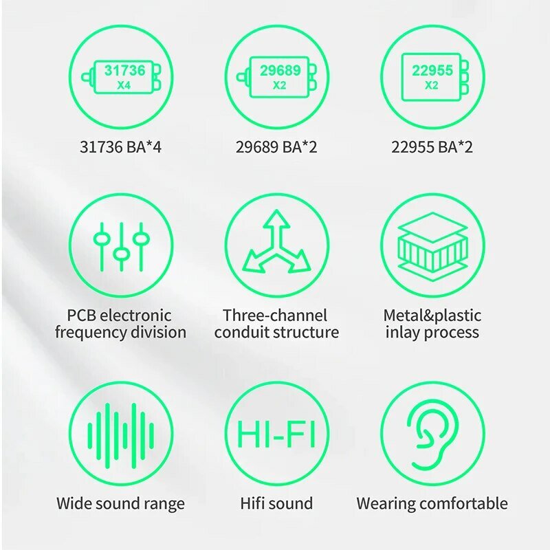 AliExpress Collection KZ AS16 Pro In Ear Earphones 16BA Balanced Armature HIFI Bass Monitor Headphones Noise Cancelling Earbuds