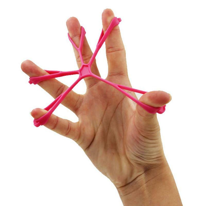 Silicone Grip Device Finger Exercise Stretcher Hand Grip Trainer Rehabilitation Training Finger Workout Flower-shaped Men Women